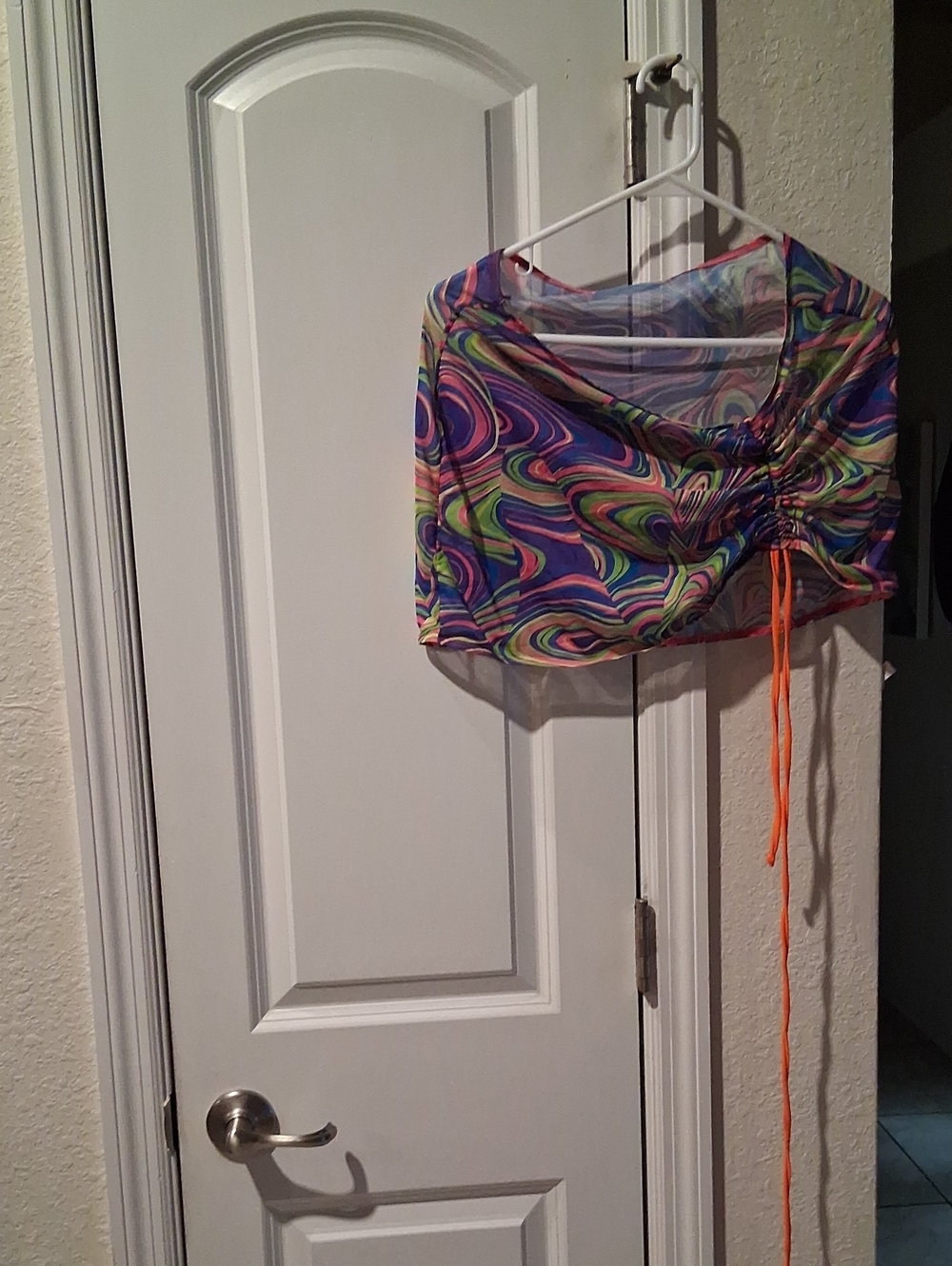 Kids Swim Tie-Front Swim Cover-Up in Multicolor Swirl